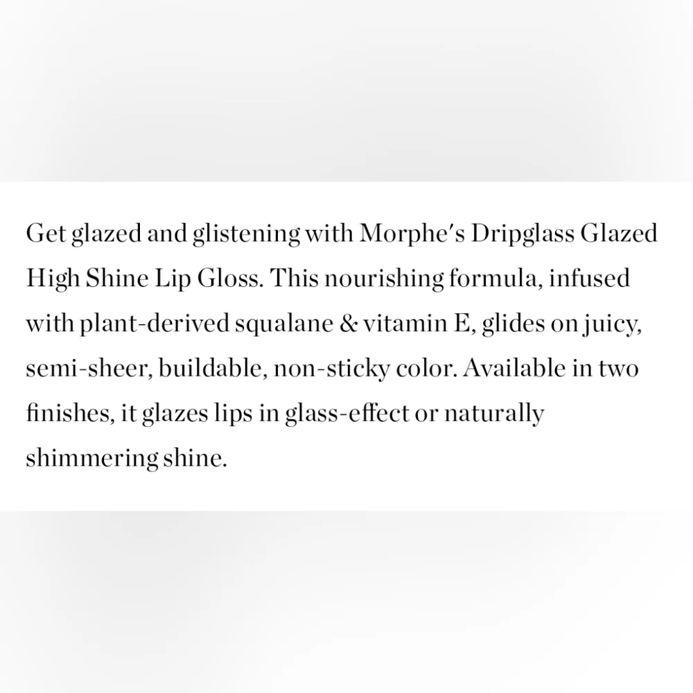 Morphe dripglass glazed